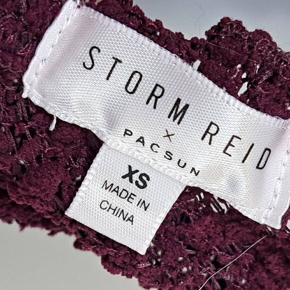 Storm Reid x PacSun Knit Off The Shoulder Crop Top size XS - Picture 6 of 7